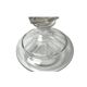 Faceted glass carafe with stopper from Italy circa 1950.