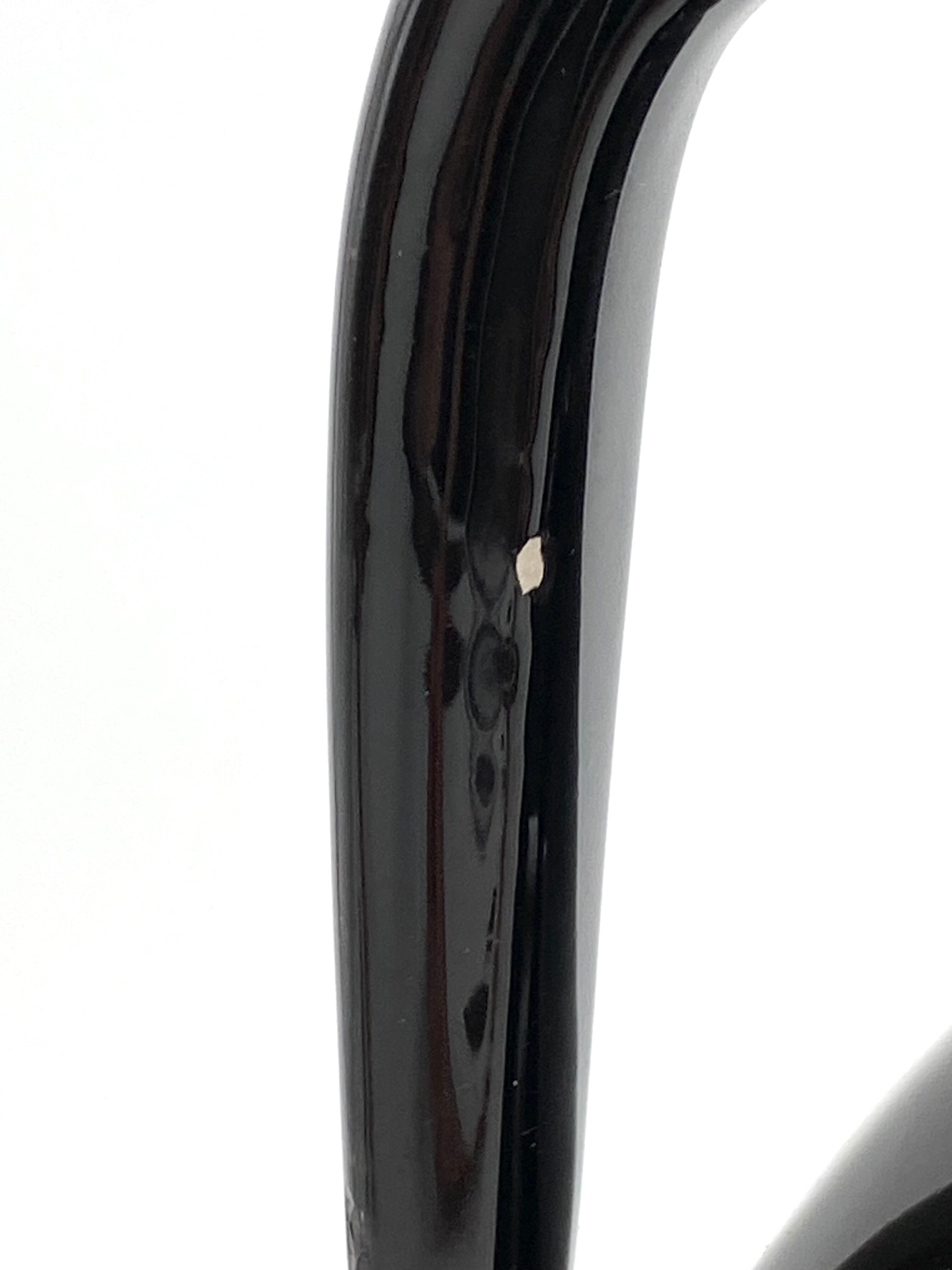 Vase en céramique noire moderne organique, France 1970s