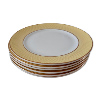 Lot de 6 assiettes à dessert jaunes Moulin des Loups