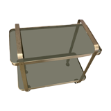 Design service 1960s brushed steel and glass