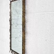Miroir rectangulaire années 50 -60 sur cadre laiton