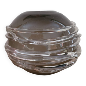 Vase en verre fumé avec - filets