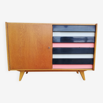 Chest of drawers, vintage Czech enfilade, Jiri Jiroutek U458, 1960 Scandinavian style