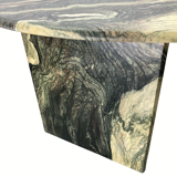 Cipollino marble kidney oval side table, Italy