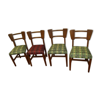 Set of 4 chairs vintage 1950