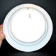 Round dish in Limoges porcelain - W. GUERIN & Cie 1900 - decoration floral garlands