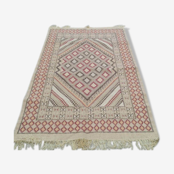 Tapis marocain kilim berbère en laine 127x215cm