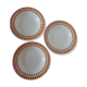 Set de 3 assiettes creuses sarreguemines "capri" blanc/ocre