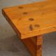 Table basse carrée moderne suédoise en pin massif de Sven Larsson, Brutalist, 1970