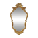 Miroir Deknudt classique du milieu du siècle, feuille d'or, années 50