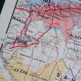 Old Vidal Lablache map N°11 Algeria Tunisia Sahara