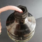 1990s Russian Soviet glass mason jar table lamp lantern Industrial