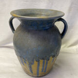 Vase en grès bleu flamme