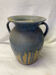 Flame blue sandstone vase