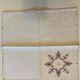 Set tablecloth and 6 matching towels, embroidered, origin Brazil