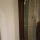 Antique shaped mirror, wood and bronze