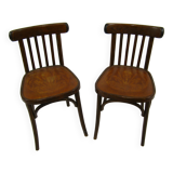 Paire de chaises bistrot gaufrée
