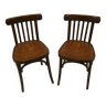 Pair of embossed bistro chairs