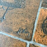 Wooden and ceramic coffee table, Jacques Blin design 1950