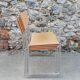 Chaises en métal chromé garnissage en cuir de Giandomenico Belotti 1970