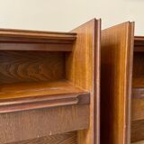 2 Scandinavian bedside tables in dark wood