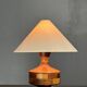 Mid-Century Table Lamp with Geometric Wood Inlay, English, circa 1955–1965