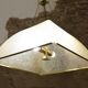 Large Lamperti chandelier made of fiberglass and brass from the 1970s.