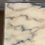 Vintage coffee table in marble and gold-tone metal