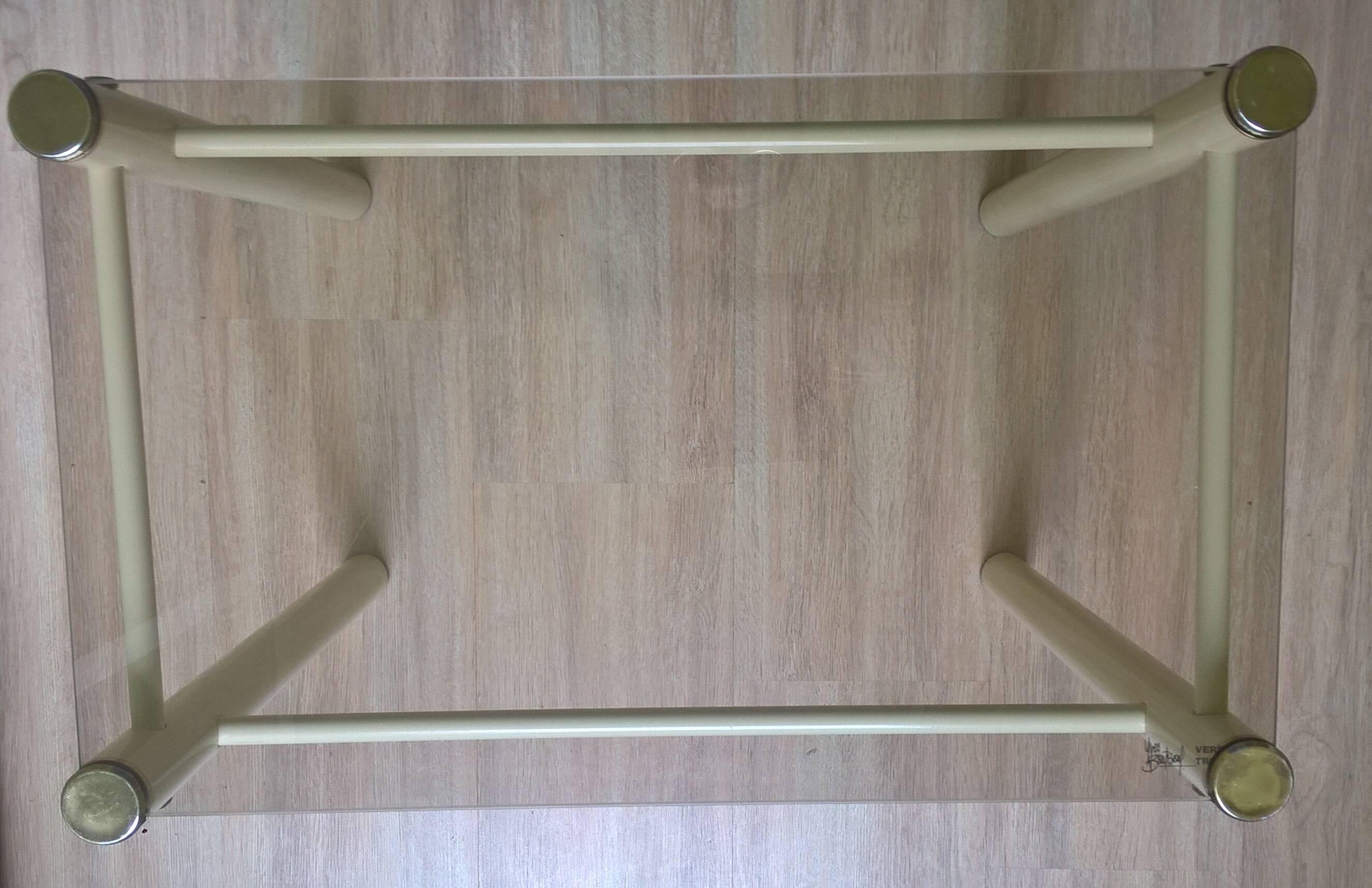 Glass end table “Yves Boutboul” - 1980s