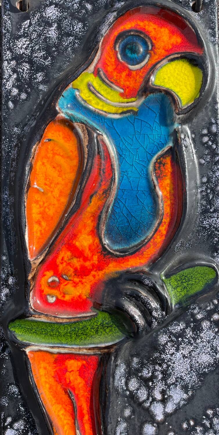 Vintage ceramic parrot