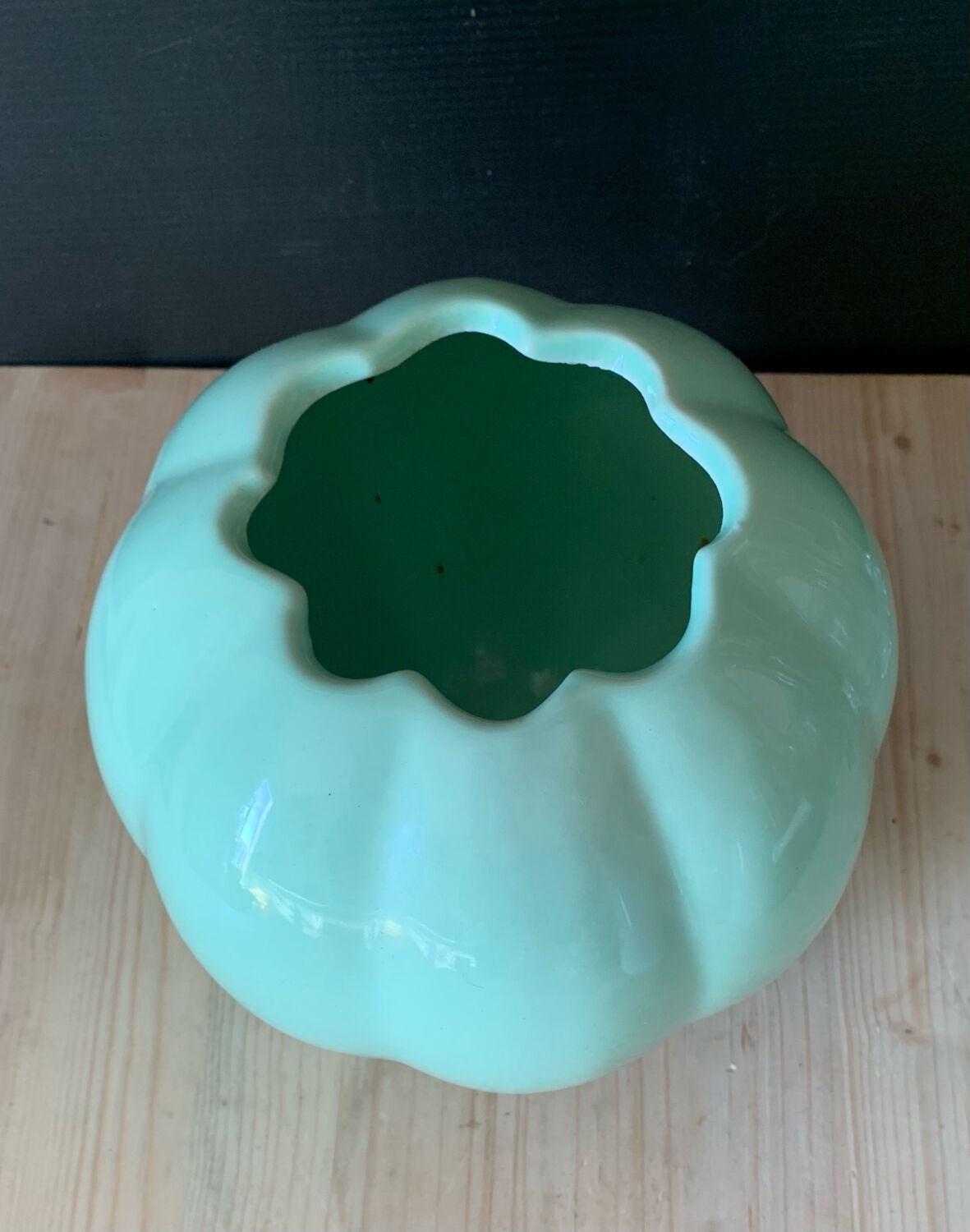 Green ball vase