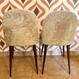 Pair of chairs moumoutes 60s