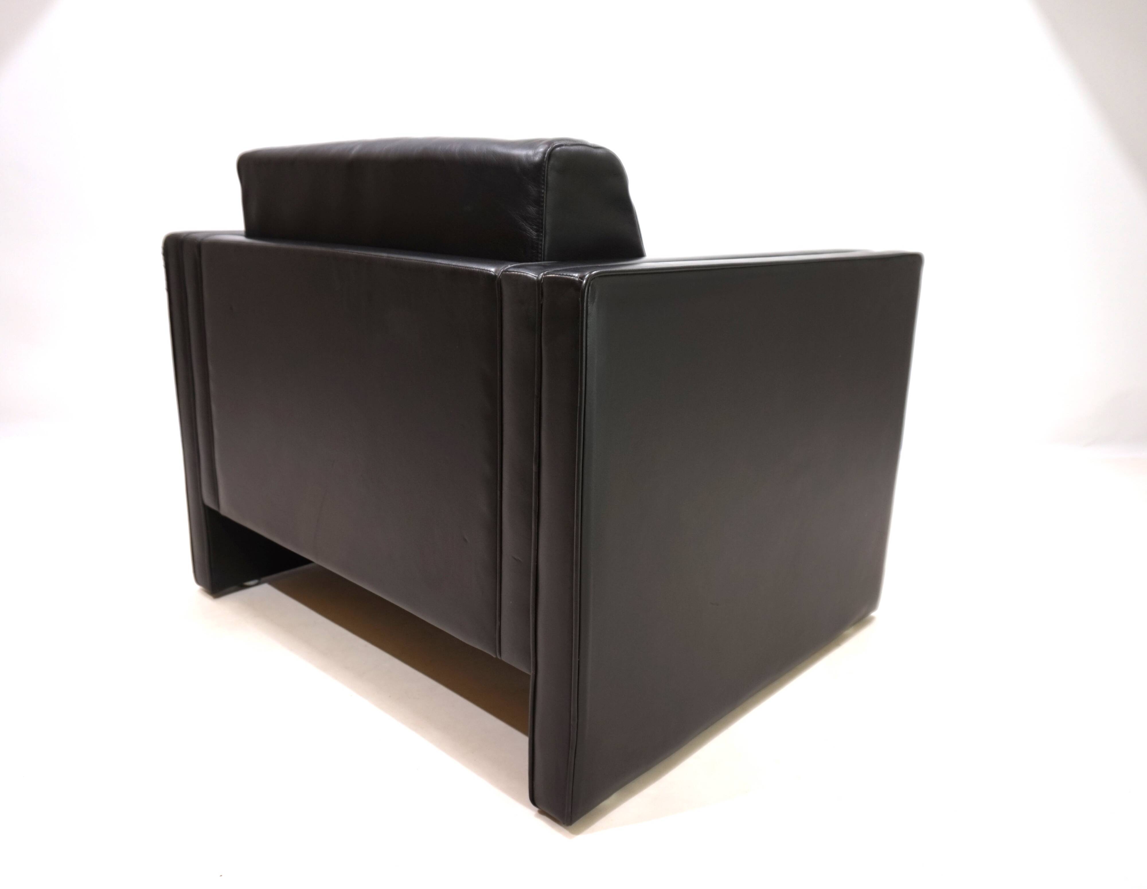 Fauteuil en cuir Knoll Studio Line par Jürgen Lange, 1970