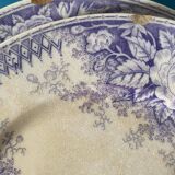 Set of 6 old earthenware asparagus plates (19th)