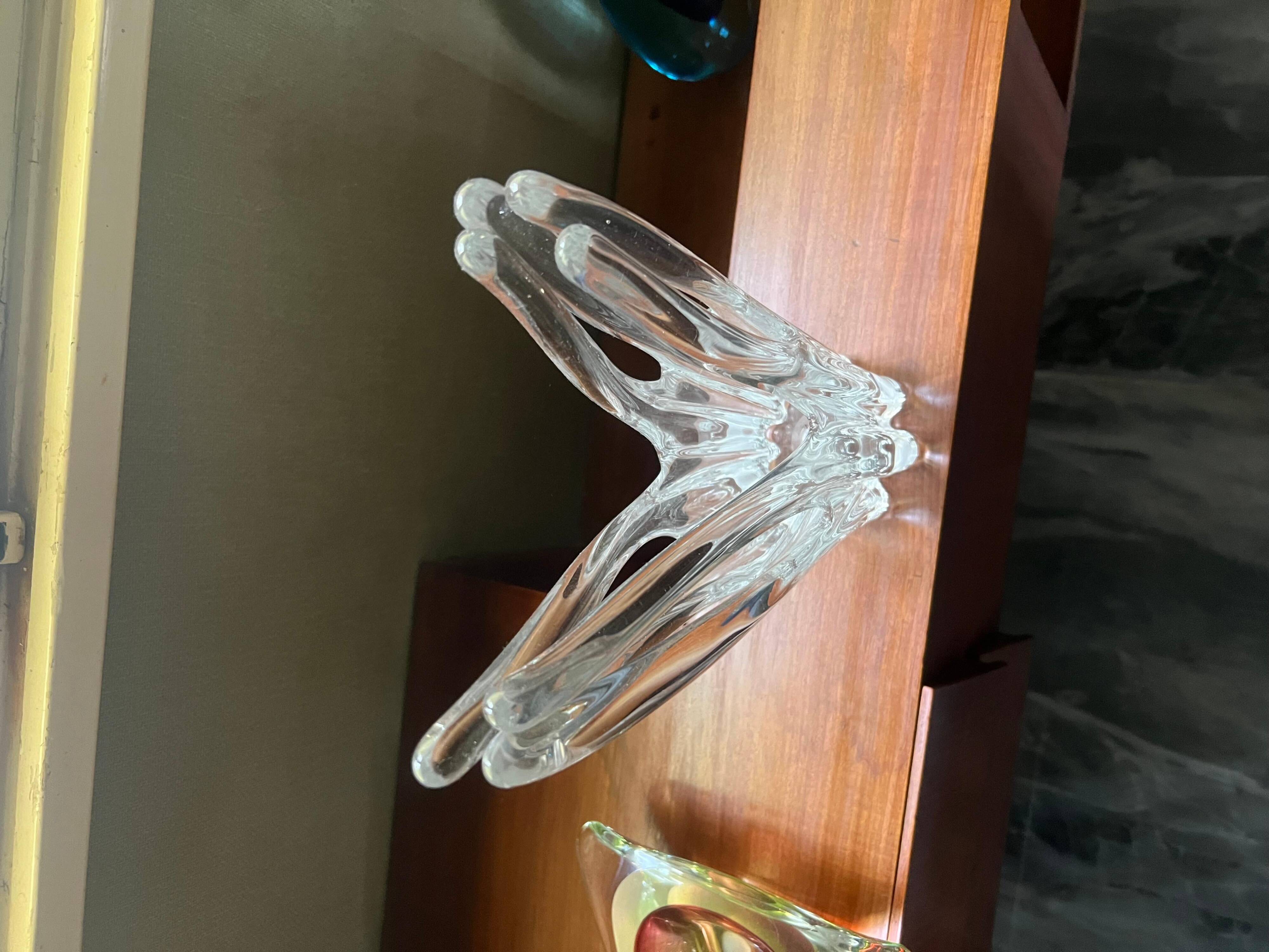 Vase de Murano - Sculpture en verre clair - Soufflé à la main