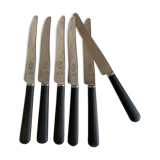 Set of 6 dehillerin brewery 1900 in ebony and steel
