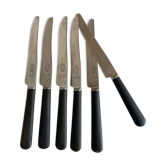 Set of 6 dehillerin brewery 1900 in ebony and steel