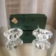Duo of daum crystal salters in their original box