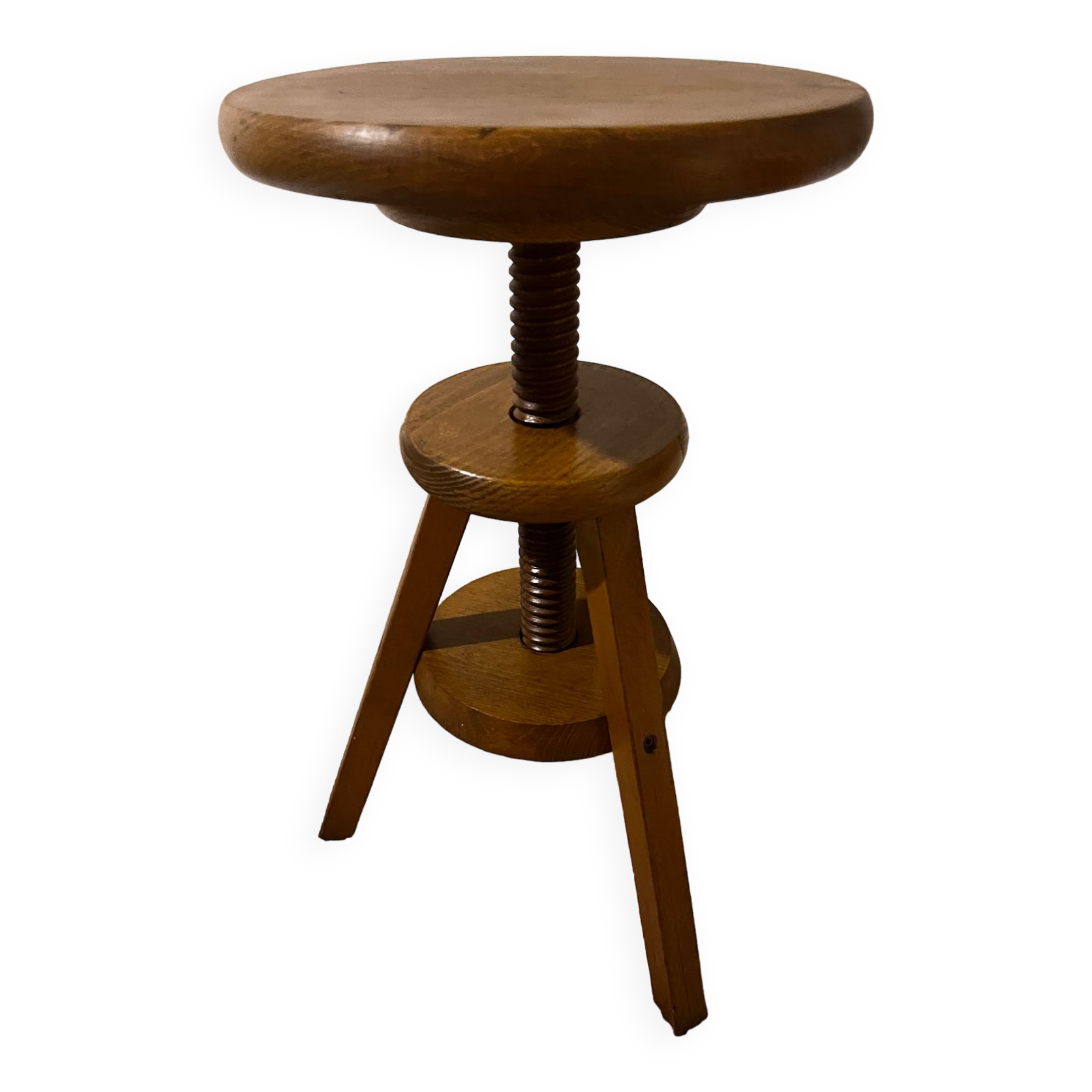 Swivel wooden stool year 80