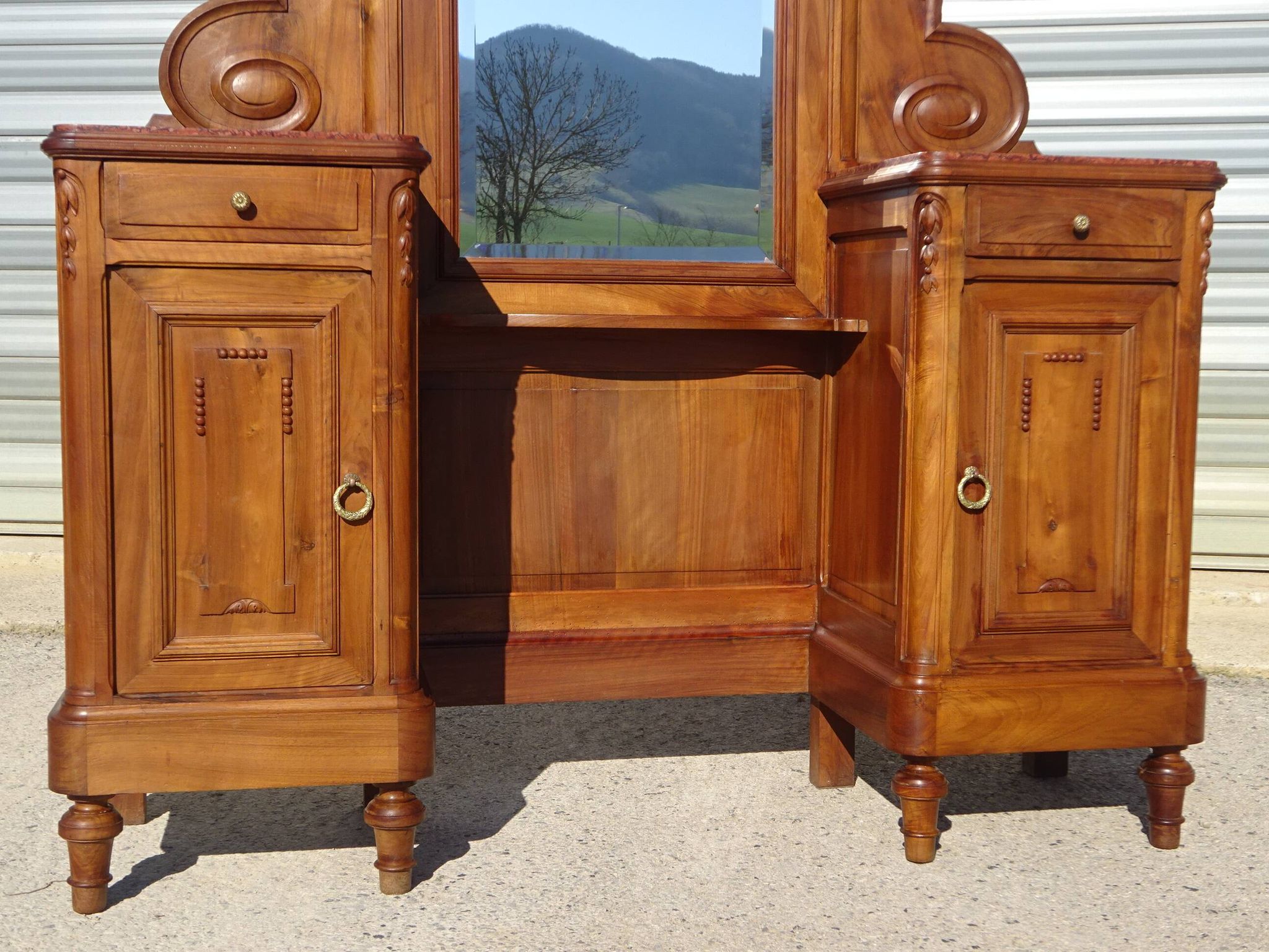 Coiffeuse avec rangements style Louis XVI