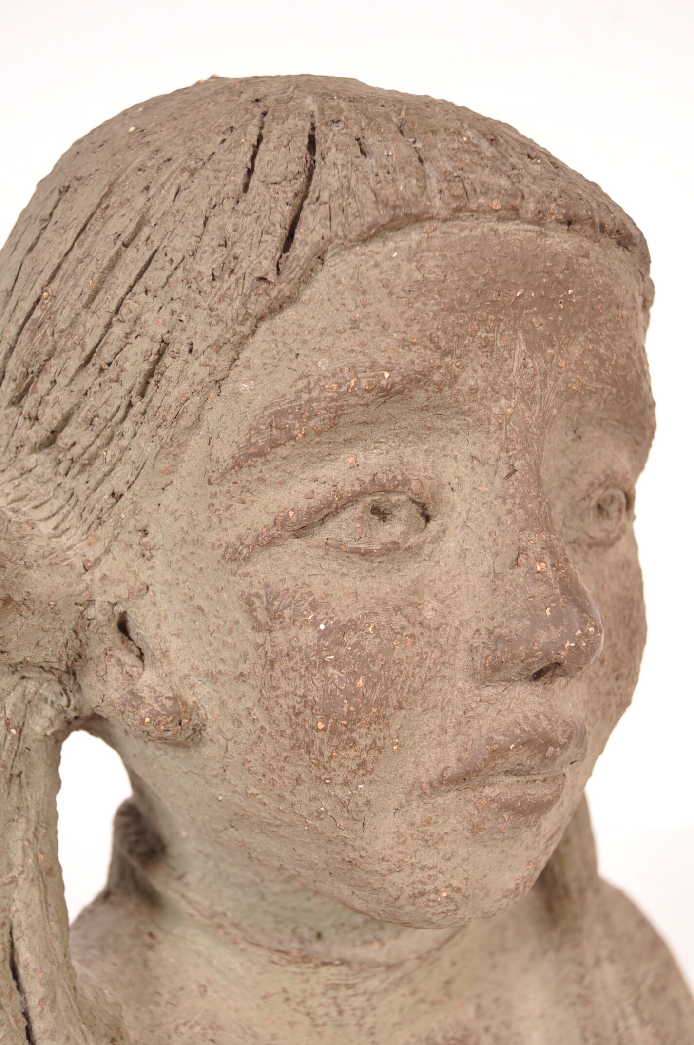 1960s Stone bust, Signed V.M.