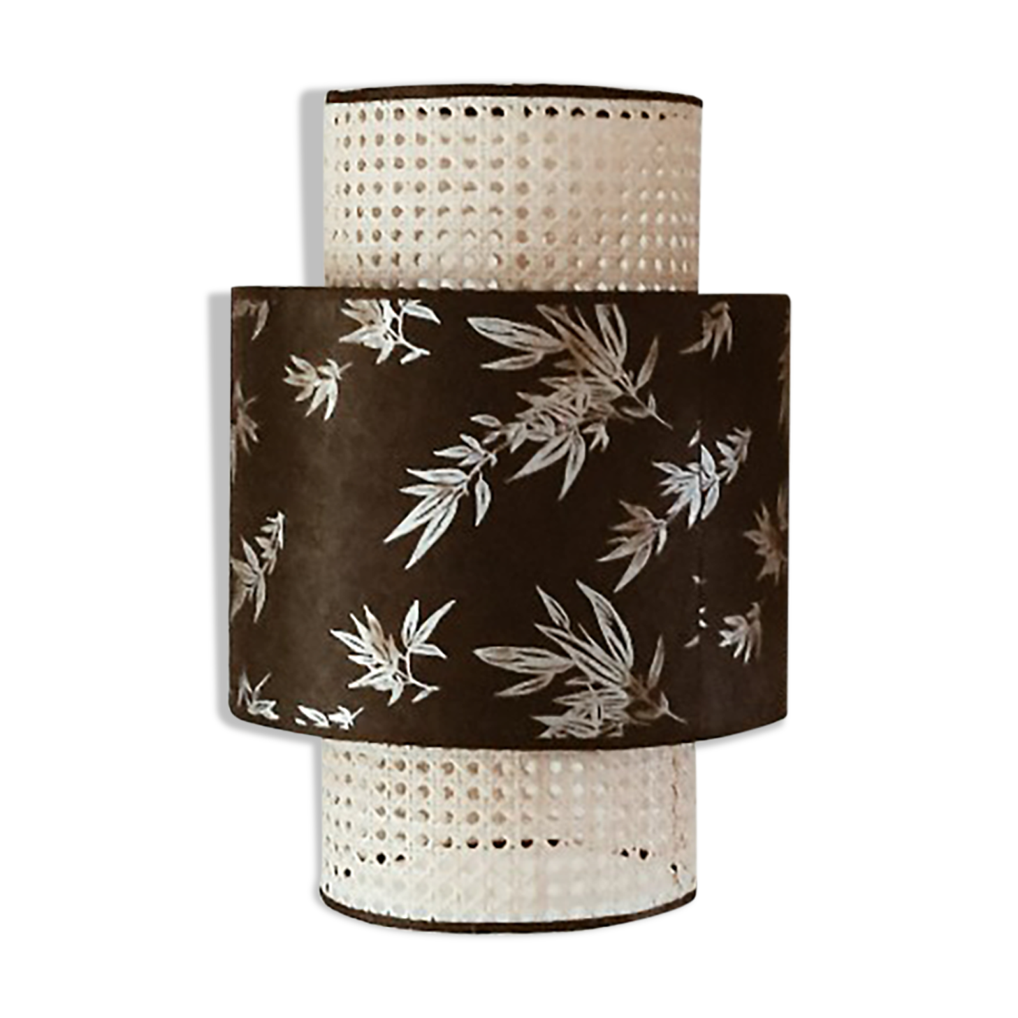 Lampshade in cannage