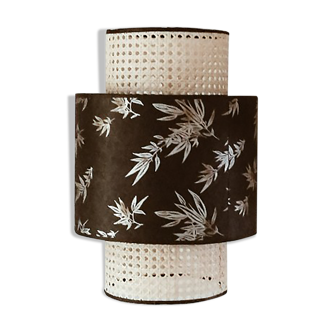 Lampshade in cannage