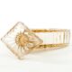 Art Deco napkin holder, pressed glass, Poland, 1950s