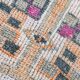 Fuchsia Vintage Oushak Runner Rug, Turkish Wool Hallway Carpet, 86x341 Cm