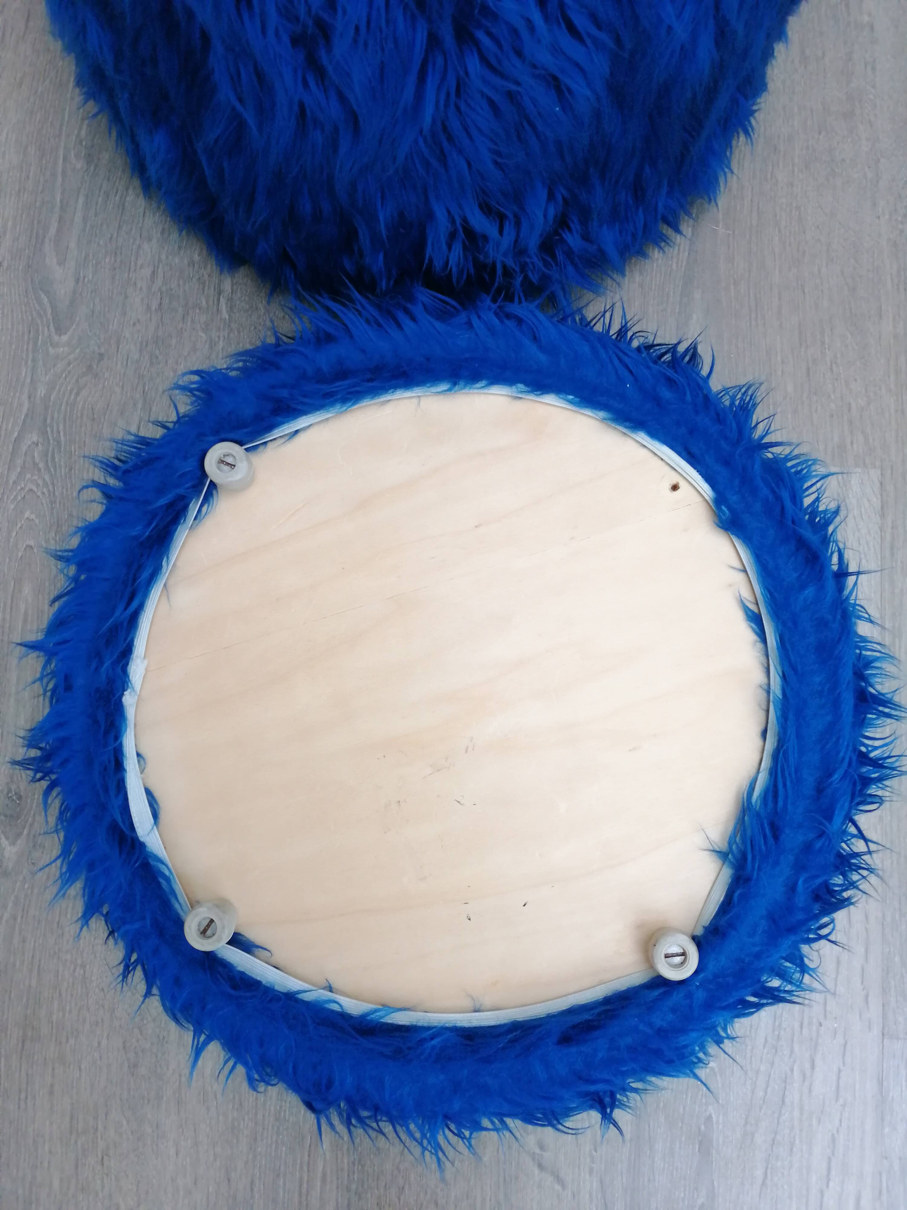 Electric blue chest pouf