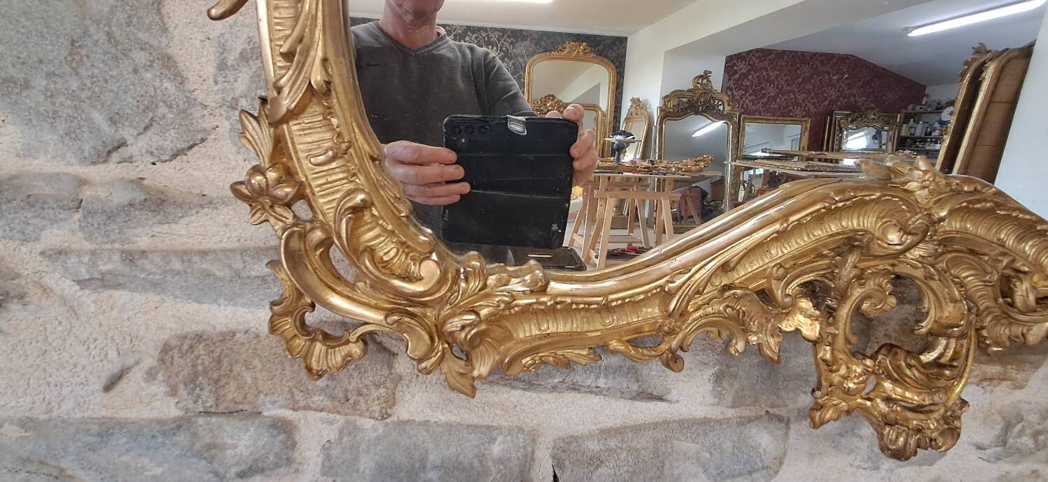 Antique 19th century mirror 143 x 87