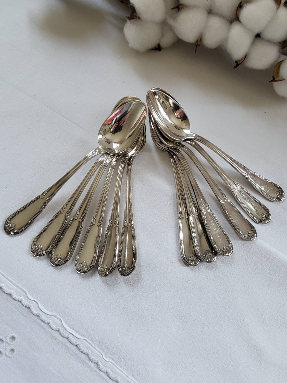 6 small silver-plated Boulenger spoons