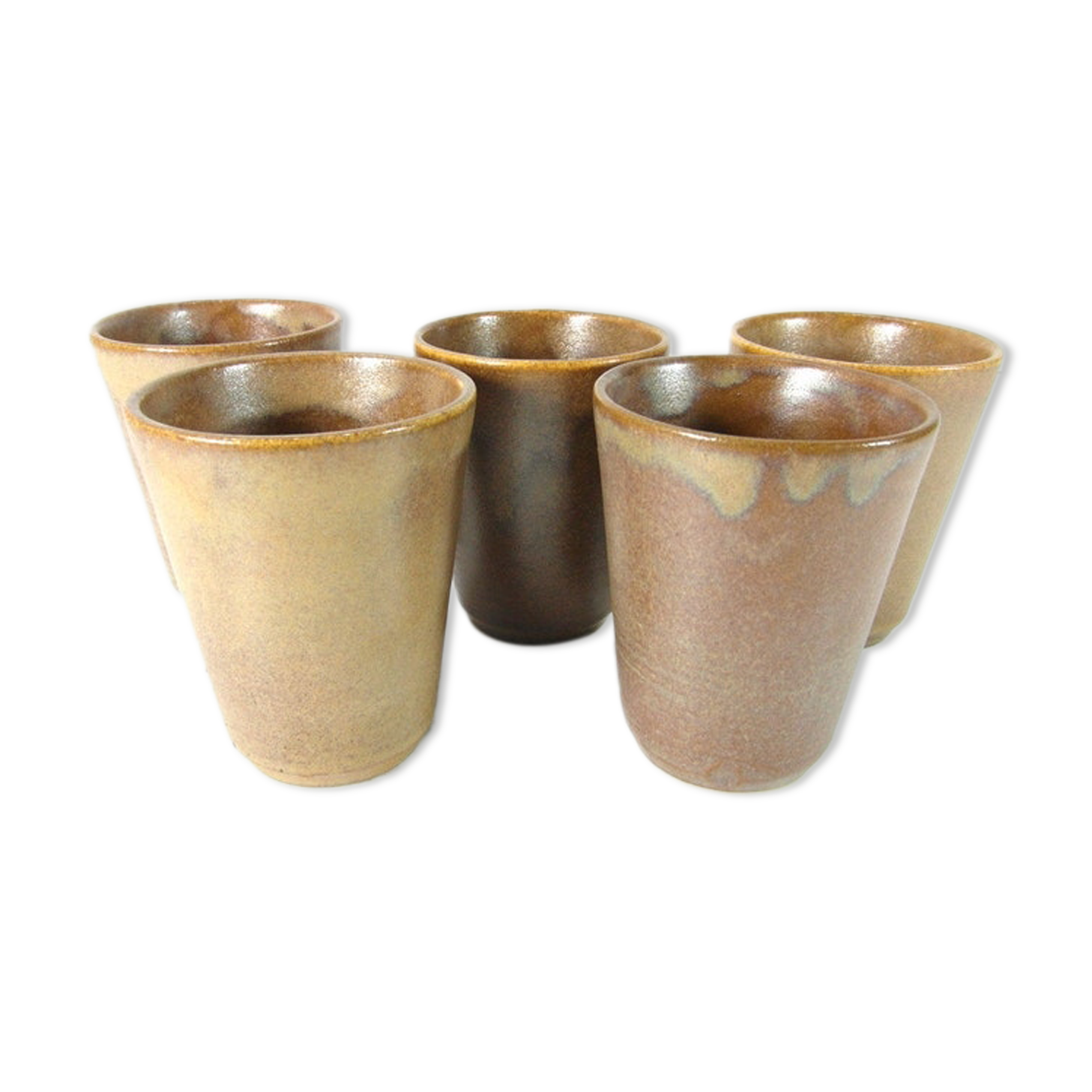 5 coffee cups of Digoin in sandstone