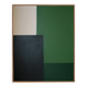 Contemporary minimalist painting "Green Composition" 100x80cm